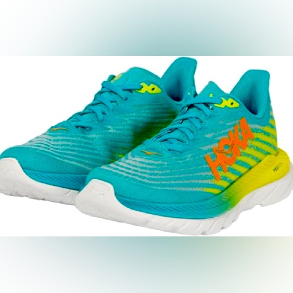 NWT HOKA Mach 5 Women’s Green and Yellow Running Shoes (Size 8)